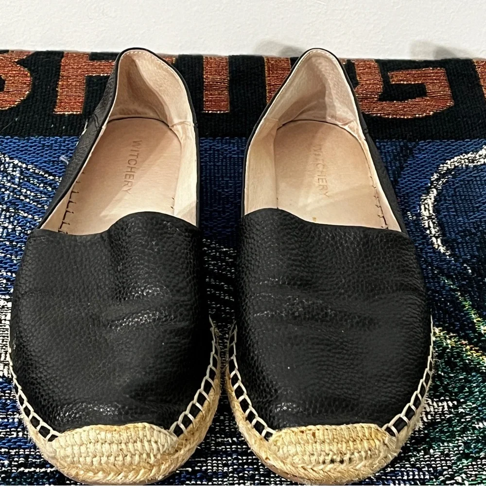 Witchery Black Non Leather Maya Espadrille